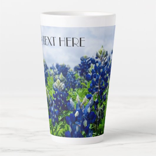 Bluebonnets Texas Bloemen Lupine Latte Mok (Voorkant)