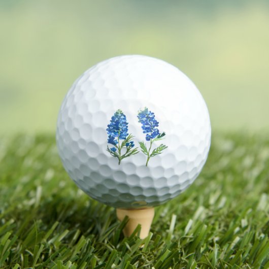 Bluebonnets Texas Blue Floral Golfer waterverf Golfballen (Insitu Shirt)