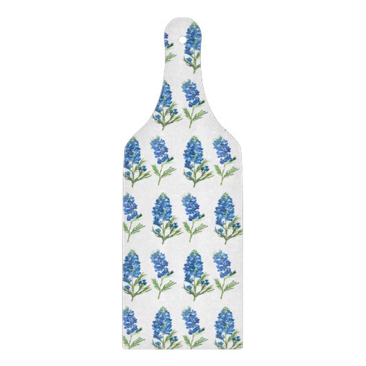 Bluebonnets Texas Blue Flowers Waterverf Snijplank (Voorkant)