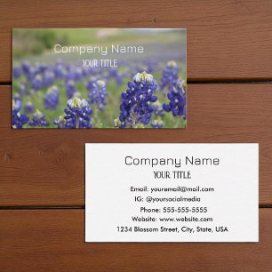 Bluebonnets Texas Company Floral Carte de visite