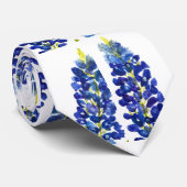 Bluebonnets Texas Flowers Wildbloemen Waterverf Stropdas (Opgerold)