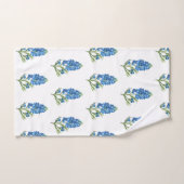 Bluebonnets Texas State Blue Flowers Aquarelle (Serviette à main)