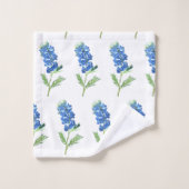 Bluebonnets Texas State Blue Flowers Aquarelle (Gant de toilette)