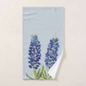 Bluebonnets Texas State Blue Flowers Aquarelle (Serviette à main)