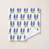 Bluebonnets Texas State Blue Flowers Aquarelle Ba (Gant de toilette)