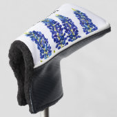 Bluebonnets Texas State Flowers Lupine Waterverf Golfheadcover (3/4 voorkant)