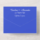 Bluebonnets Texas Texan Elegant QR Code Weddenscha All In One Uitnodiging (Achterkant)