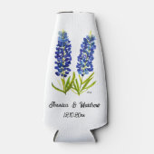 Bluebonnets Texas Texan florale natuur Weddings Flesjeskoeler (Voorkant)