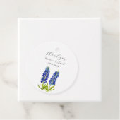 Bluebonnets Texas Waterverf Blauw Bloemen Bruiloft Bedankjes Labels (In situ)