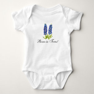 Bluebonnets watercolor bloemen meisjes baby bodysu romper