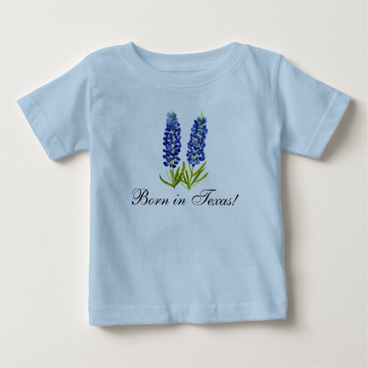 Bluebonnets waterverf Floral Boy Baby (Voorkant)