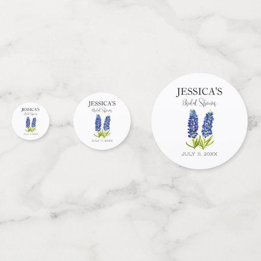 Bluebonnets Wildflower Blue Flowers Vrijgezellenfe Confetti (Achterkanten)