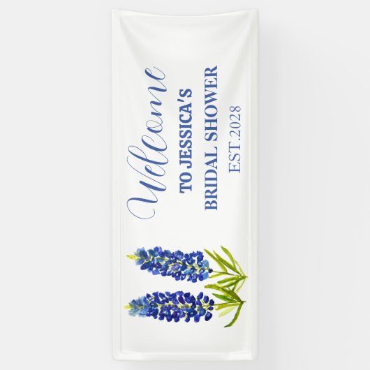 Bluebonnets Wildflower Texas Bruidsfeest Spandoek (Verticaal)
