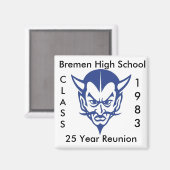 BlueDevil, CLASS, 1983, Bremen High School, 25 ... Magneet (Voorkant / Achterkant)