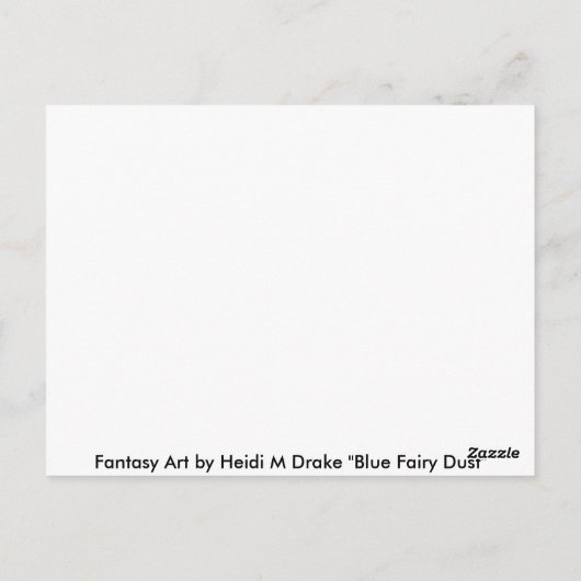 BlueFairyDust Briefkaart (Achterkant)
