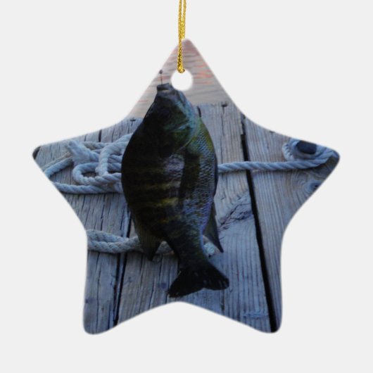 Bluegill in sunset Lake Arrowiad Keramisch Ornament (Voorkant)
