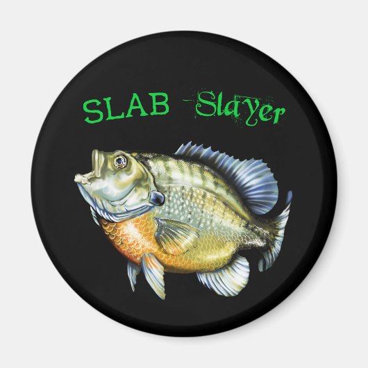 Bluegill Sunfish Slab Slayer Magneet (Voorkant)