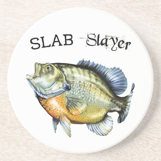 Bluegill Sunfish Slab Slayer Zandsteen Onderzetter (Voorkant)