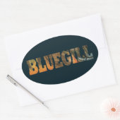 Bluegill Vist Ovale Sticker (Envelop)