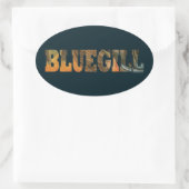 Bluegill Vist Ovale Sticker (Tas)