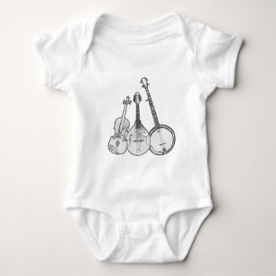 Bluegrass Band B&W Romper