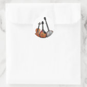 Bluegrass Band Cartoon Ronde Sticker (Tas)