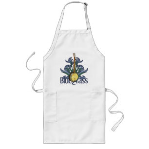 Bluegrass Banjo Design Apron Lang Schort