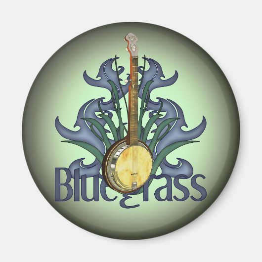 Bluegrass Banjo Design Magneten (Voorkant)