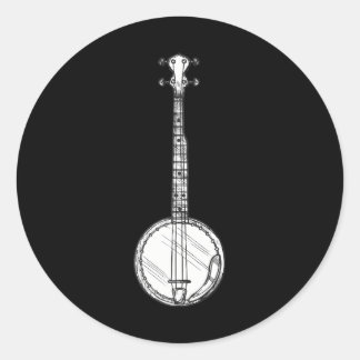 Bluegrass Banjo Ronde Sticker