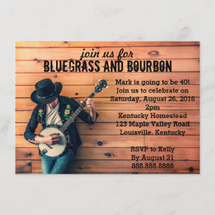 Bluegrass Birthday Party Invitation Kaart