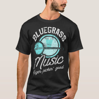 Bluegrass Music Guitar Player en Funny Banjo Inst T-shirt