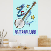 Bluegrass Music met Banjo Poster (Keuken)