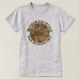 Bluegrass Music Real Musicians Alleen houten spele T-shirt