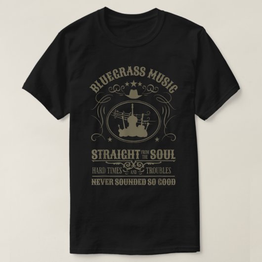 Bluegrass Music Straight From The Soul T-shirt (Design voorkant)