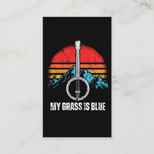 Bluegrass Musician Banjo Player Music Mountains Visitekaartje