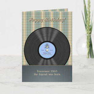 Bluegrass Vintage Vinyl Record Cartes personnalisé