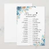 BlueI hou van je over de hele wereld bruids spel K Kaart (Voorkant / Achterkant)