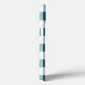 Blueish Green Gingham Check Patroon Case-Mate iPhone Case (Achterkant / Rechts)