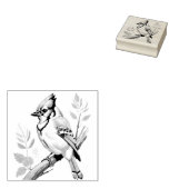 Bluejay Bird Rubber Stamp Rubberstempel (Gestempeld)