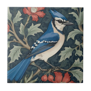 Bluejay Bird William Morris beroemd gemaakt door R Tegeltje
