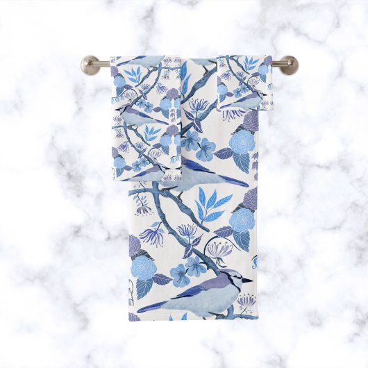 Bluejay Botanical Peri Kleur 2022 Bad Handdoek