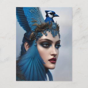 Bluejay Goddess Briefkaart