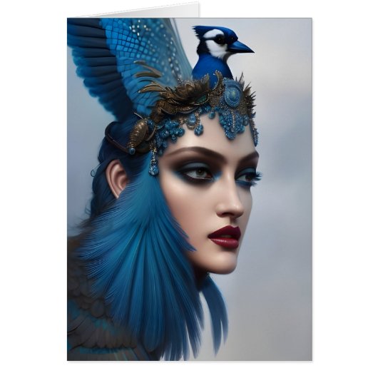Bluejay Goddess Toutes les occasions Carte de voeu (Devant)