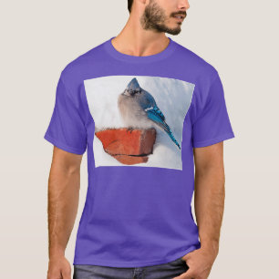 Bluejay in het sneeuwblend t-shirt