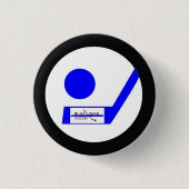 Blueliner Hockey Retro Badge Ronde Button 3,2 Cm (Voorkant)