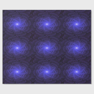 BlueLotus Fractal Flower Wrapping Paper Cadeaupapier
