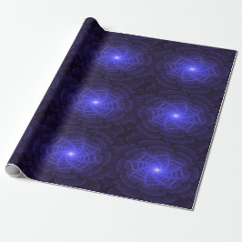 BlueLotus Fractal Flower Wrapping Paper Cadeaupapier