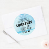 BlueMusic Festival Bedankt Classic Round Sticker (Envelop)
