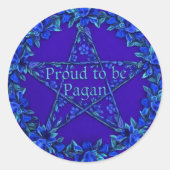 BluePaganPride Ronde Sticker (Voorkant)