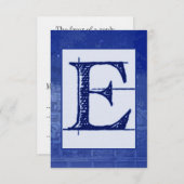 Blueprint "E" Wedding RSVP (Voorkant / Achterkant)